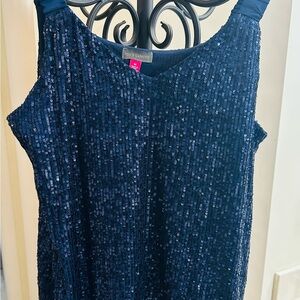 Vince Camuto Midnight Blue Sequin Tank and Skirt